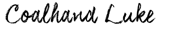 Coalhand Luke font preview